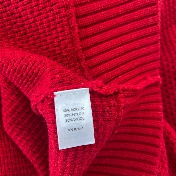 New J. Jill Red Knit Long Sleeve Midi Dress Size 3X - Picture 4 of 6